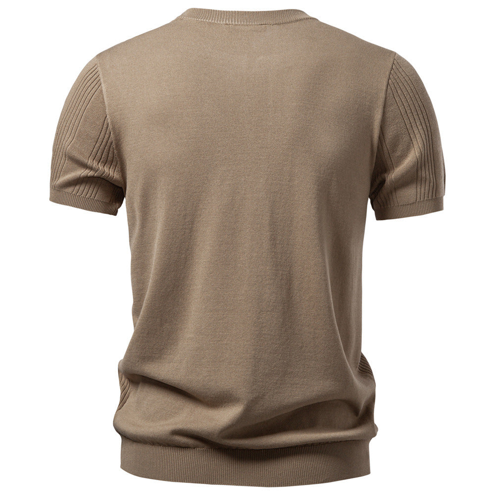 Men's Button Neck Knit Henley