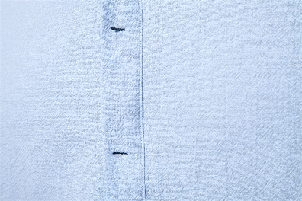 Men's Short Sleeve Henley Button Shirt