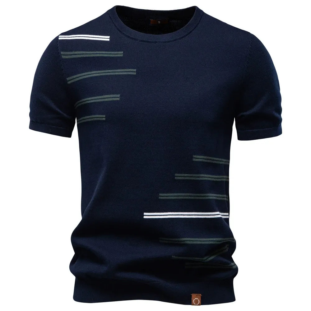 Men's Short Sleeve Crew Neck Knit Top