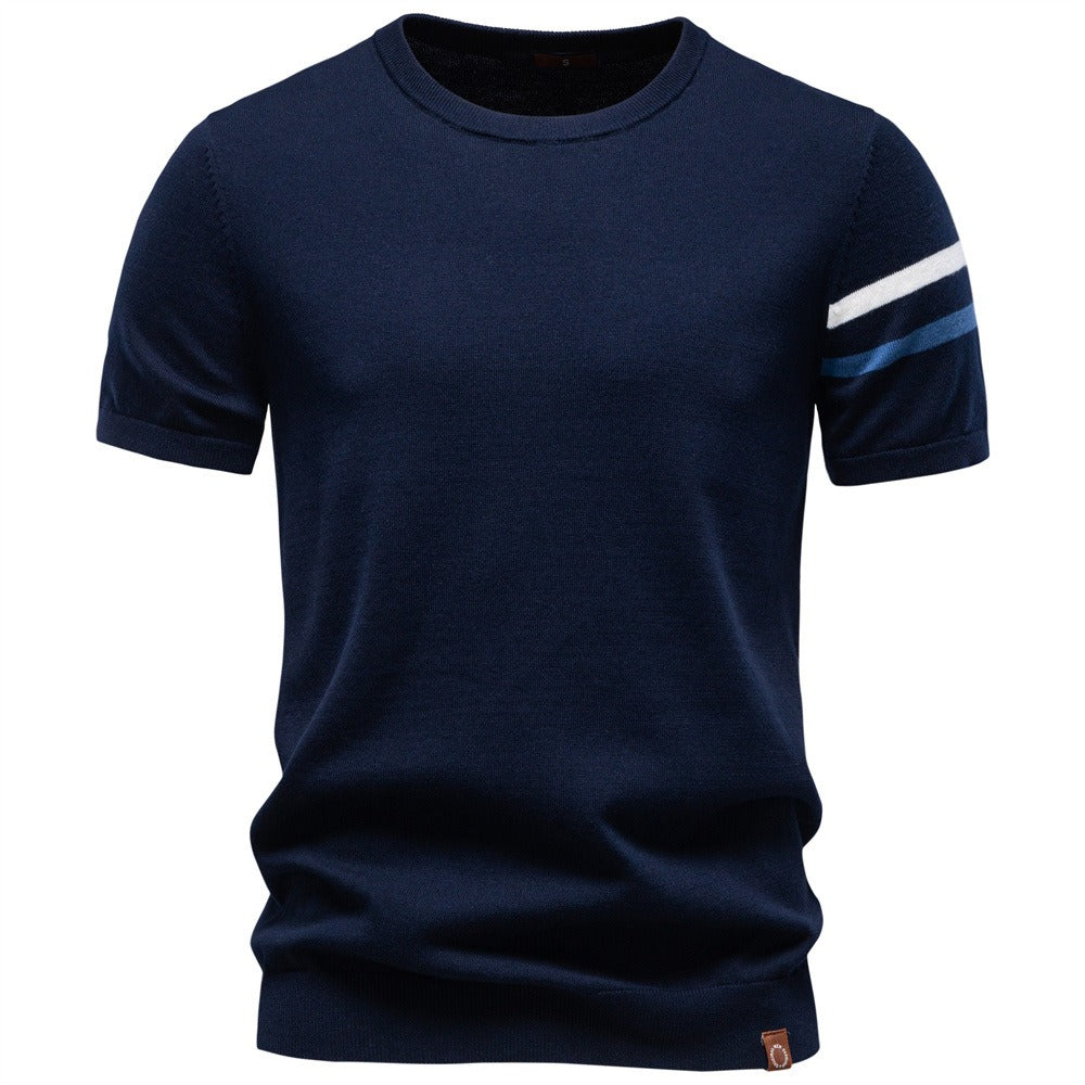 Men's Short Sleeve Patterned Knit Shirt