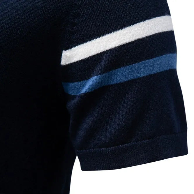 Men's Short Sleeve Patterned Knit Shirt