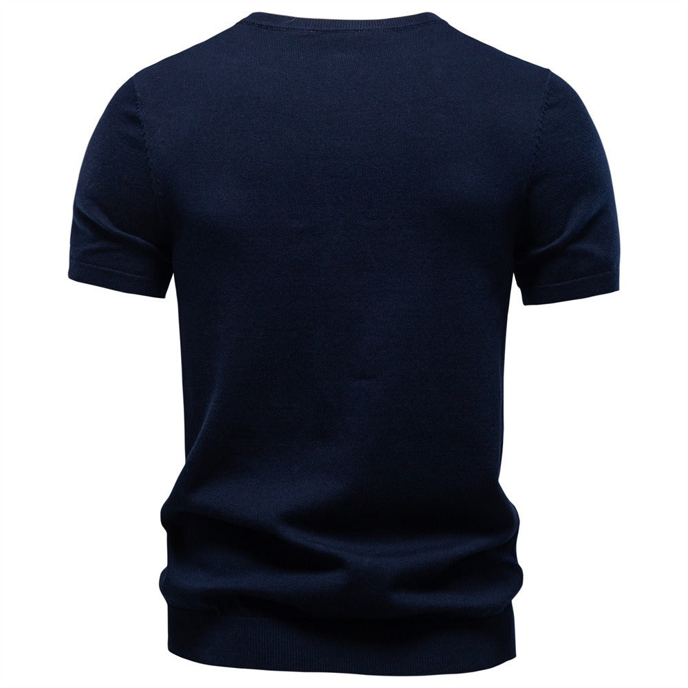 Men's Short Sleeve Crew Neck Knit Top