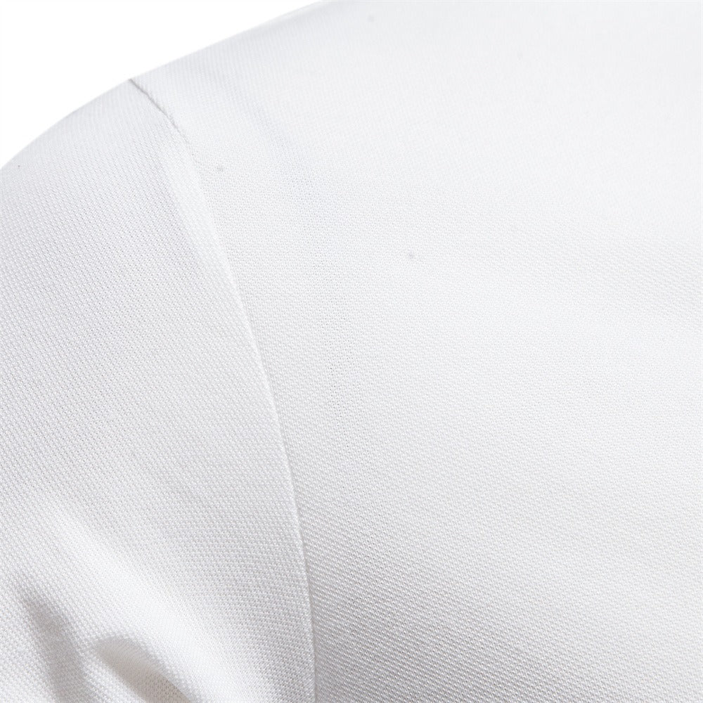 Men's Solid Short Sleeve Polo Shirt