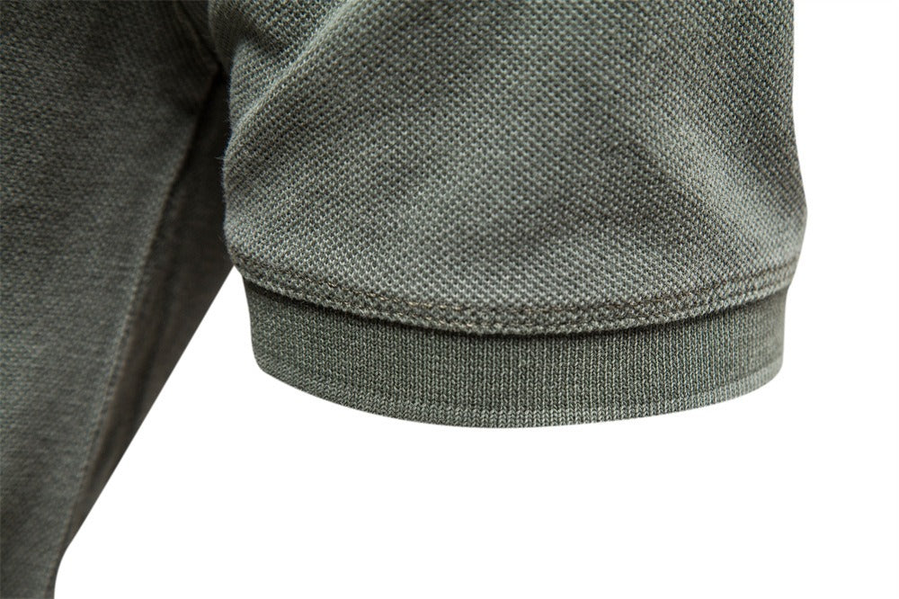 Men's Casual Solid Polo Shirt