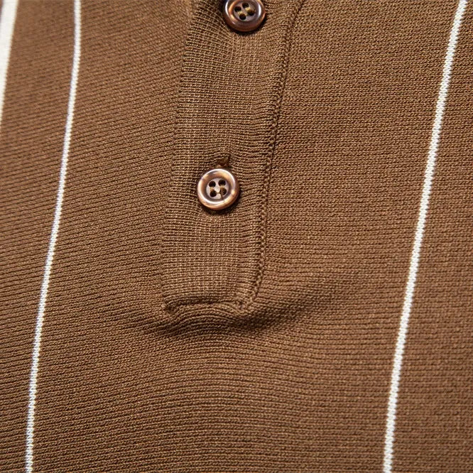 Men's Retro Stripe Polo Shirt