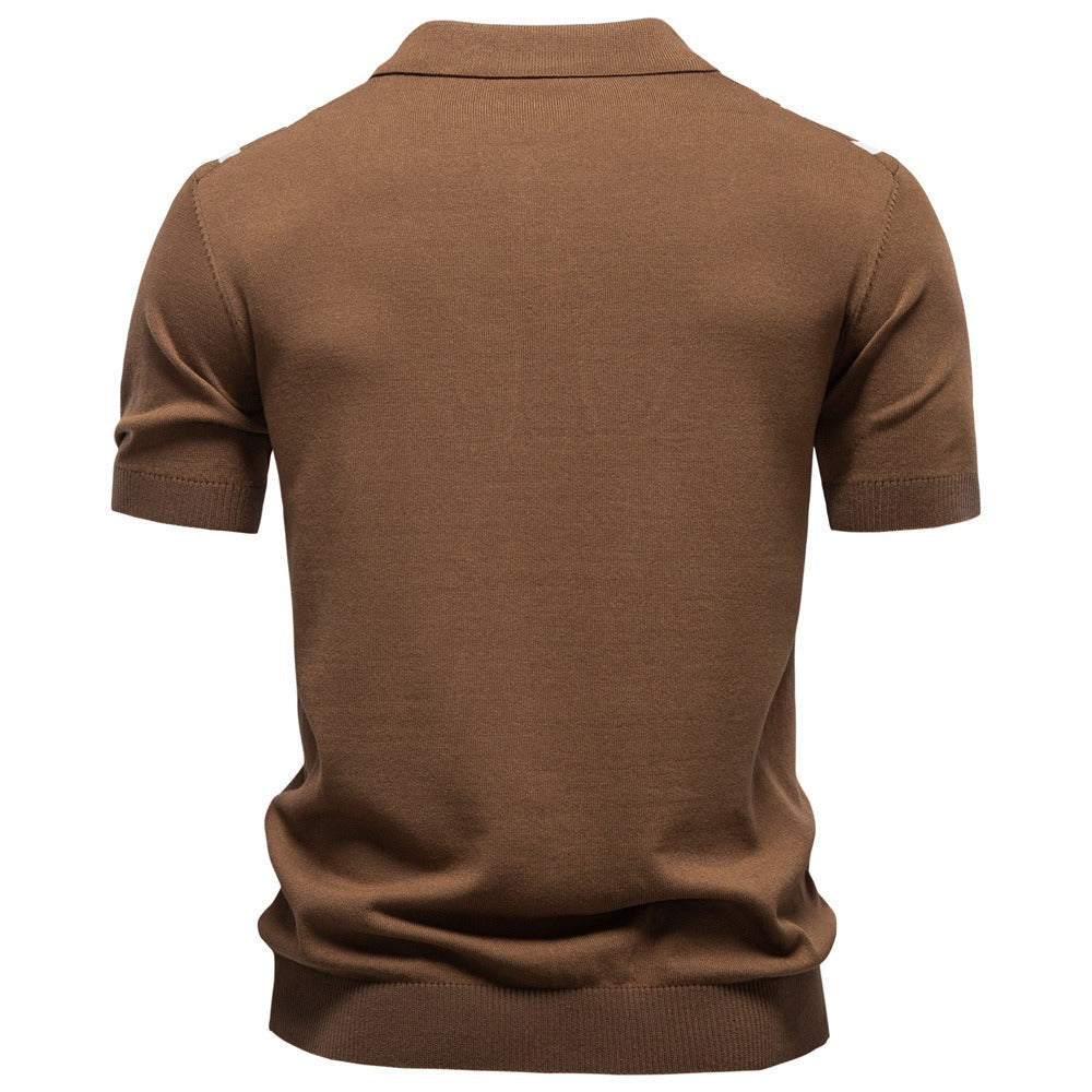 Men's Retro Stripe Polo Shirt