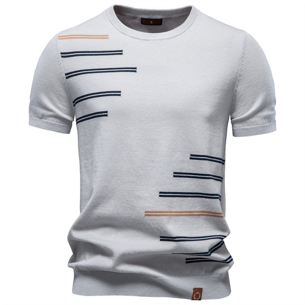Men's Short Sleeve Crew Neck Knit Top