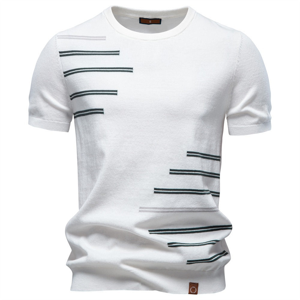 Men's Short Sleeve Crew Neck Knit Top
