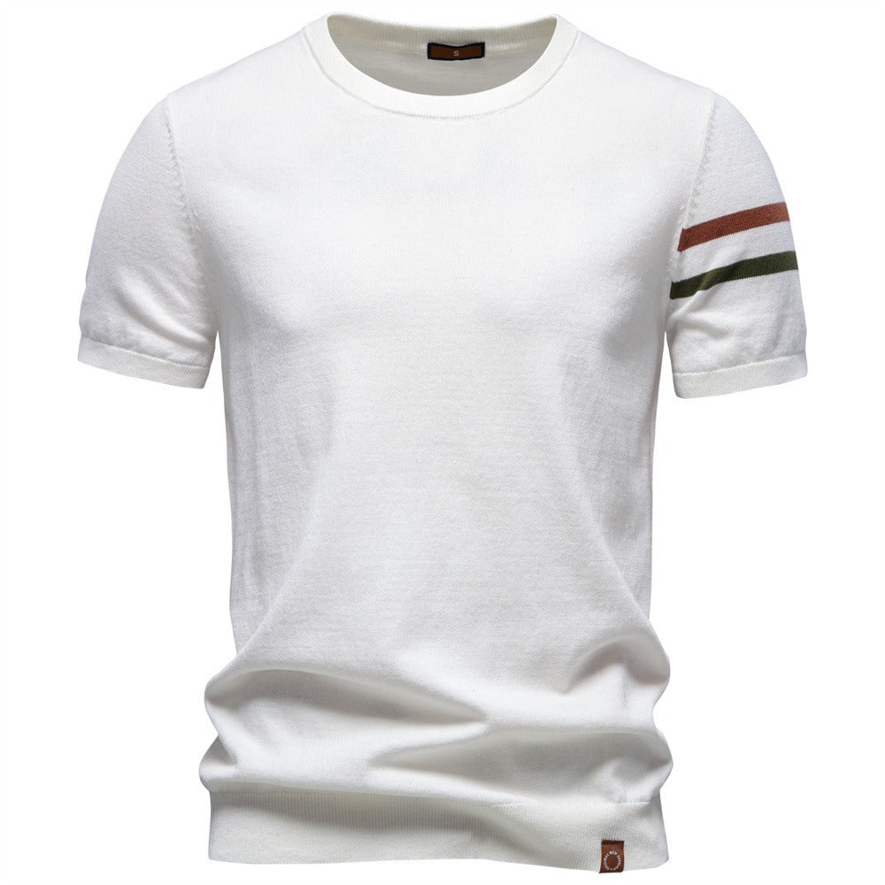 Men's Short Sleeve Patterned Knit Shirt