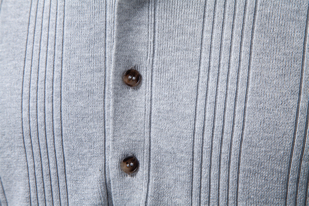 Men's Button Neck Knit Henley