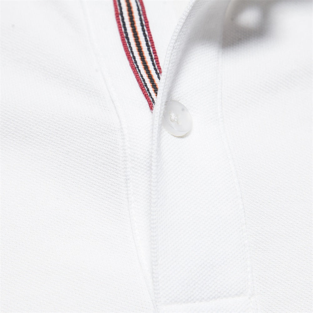 Men's Solid Short Sleeve Polo Shirt