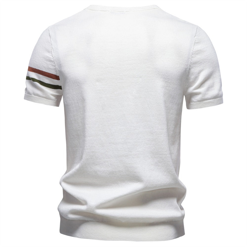 Men's Short Sleeve Patterned Knit Shirt