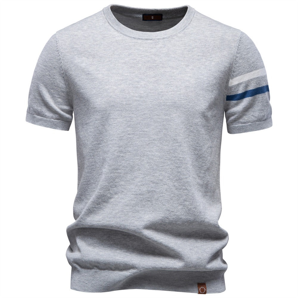 Men's Short Sleeve Patterned Knit Shirt