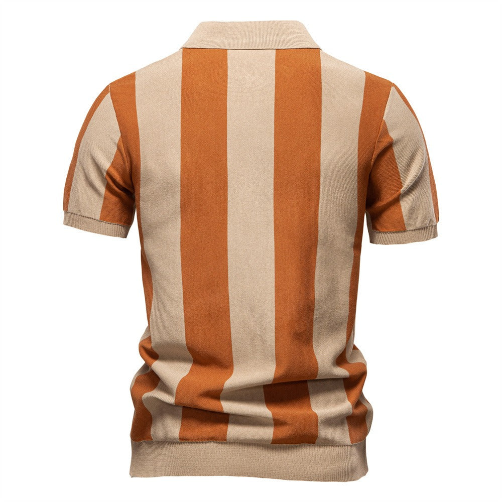 Men's Classic Vertical Stripe Polo