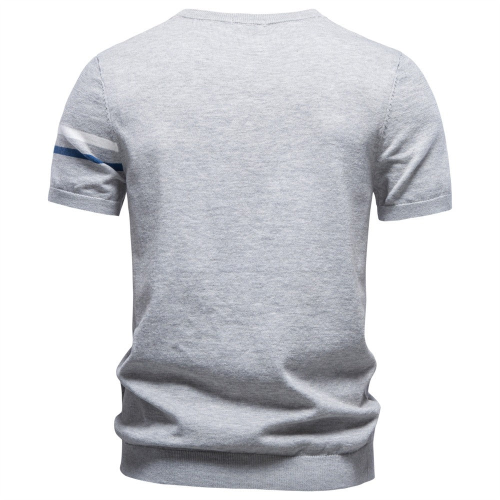 Men's Short Sleeve Patterned Knit Shirt