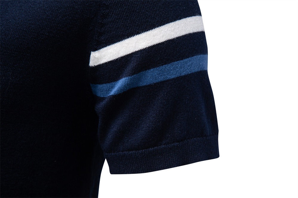 Men's Short Sleeve Patterned Knit Shirt