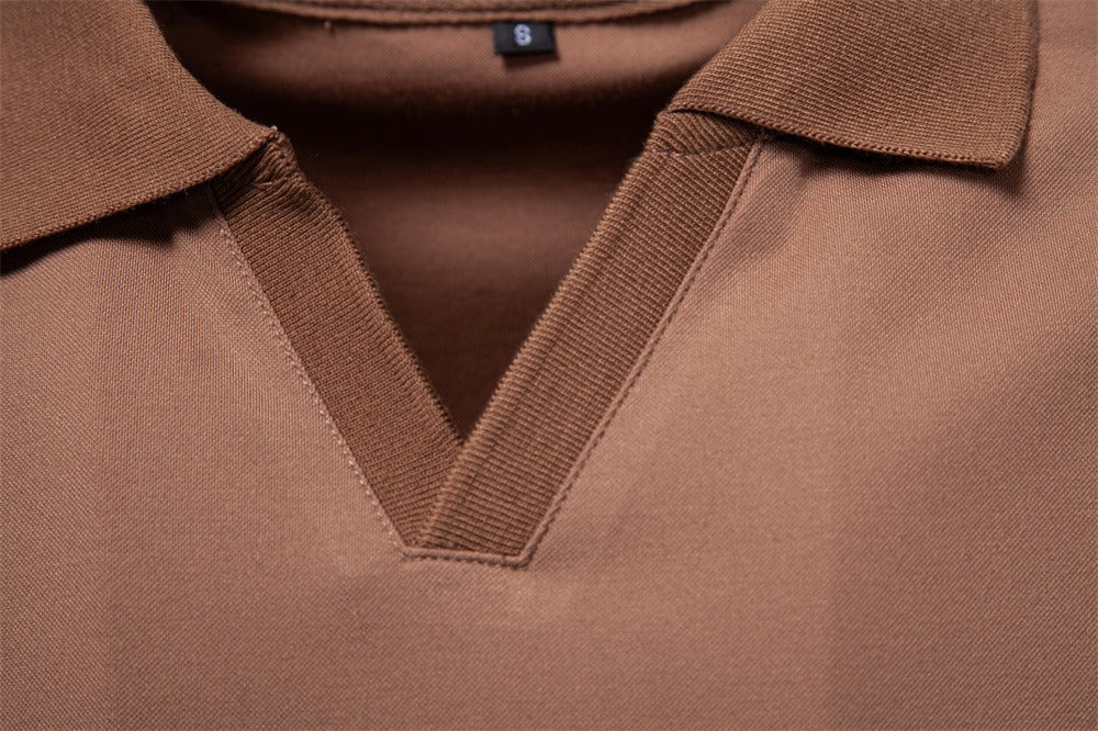 Men's Short Sleeve Open Collar Polo