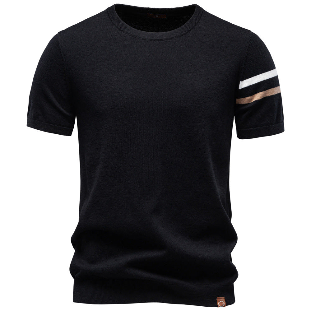 Men's Short Sleeve Patterned Knit Shirt