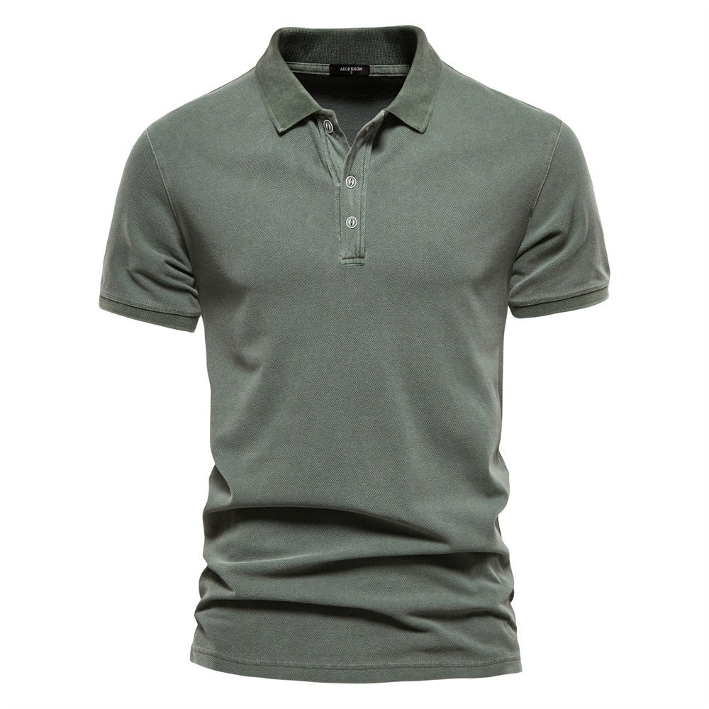 Men's Casual Solid Polo Shirt