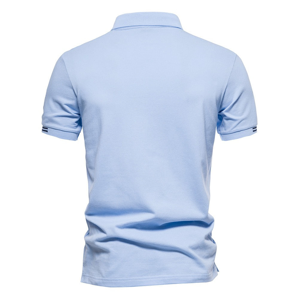 Men's Contrast Collar Polo Shirt