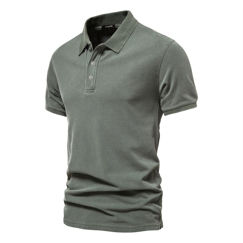 Men's Casual Solid Polo Shirt
