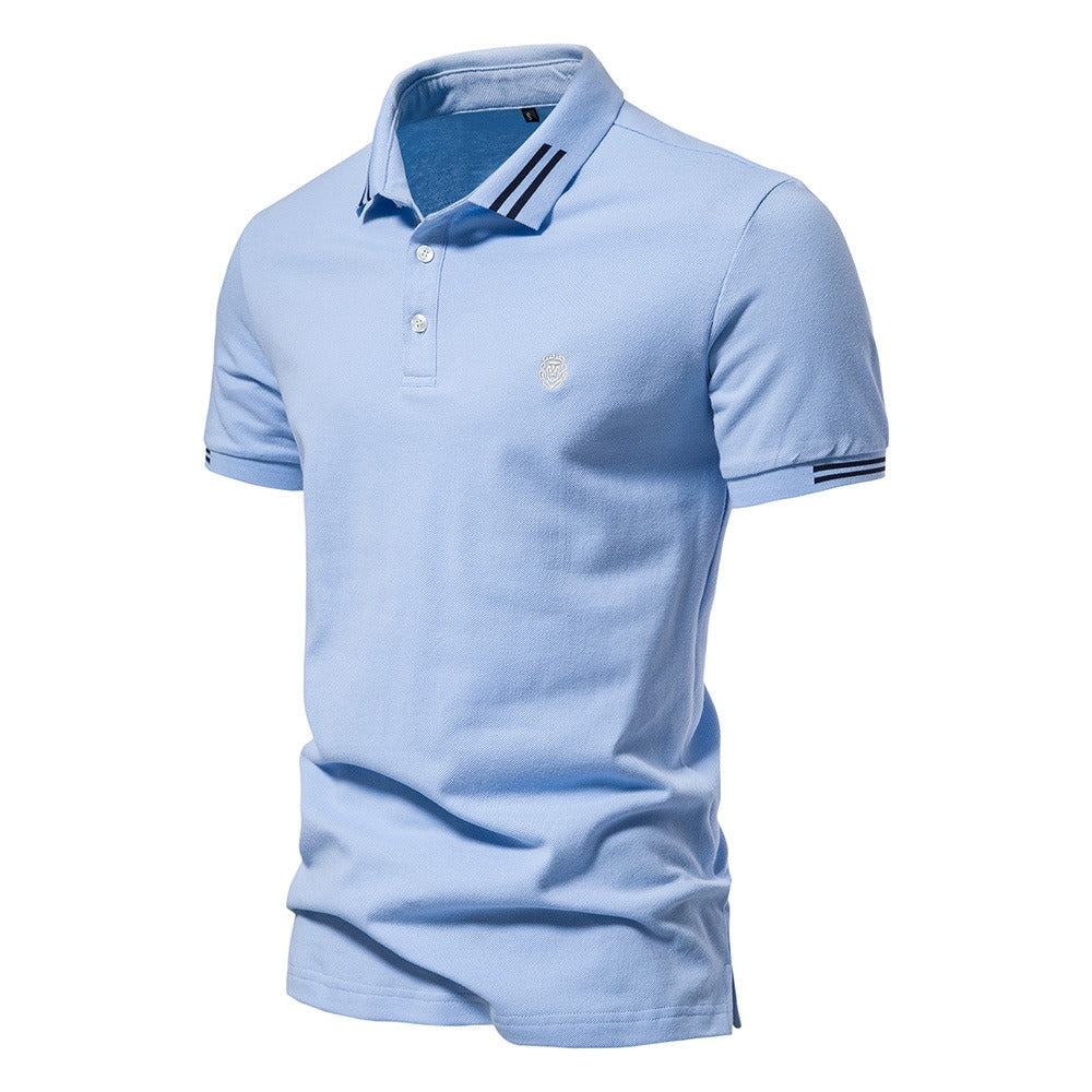 Men's Contrast Collar Polo Shirt