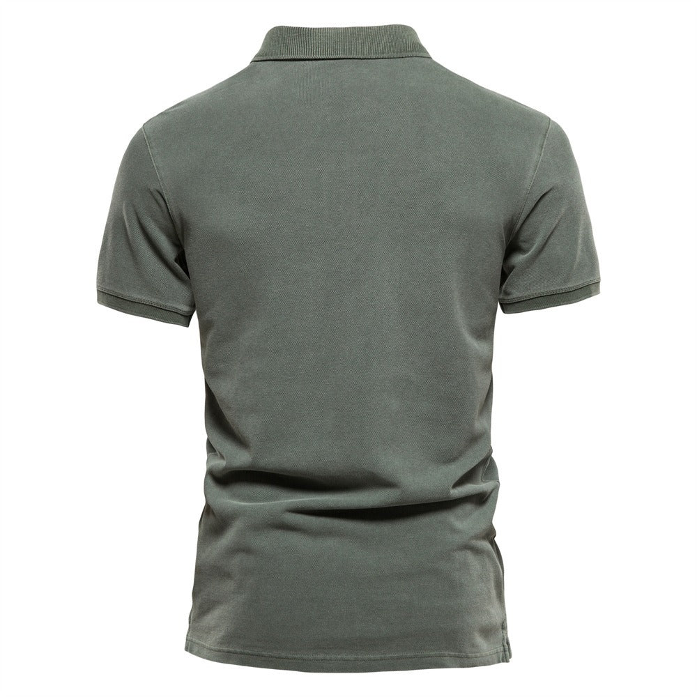 Men's Casual Solid Polo Shirt