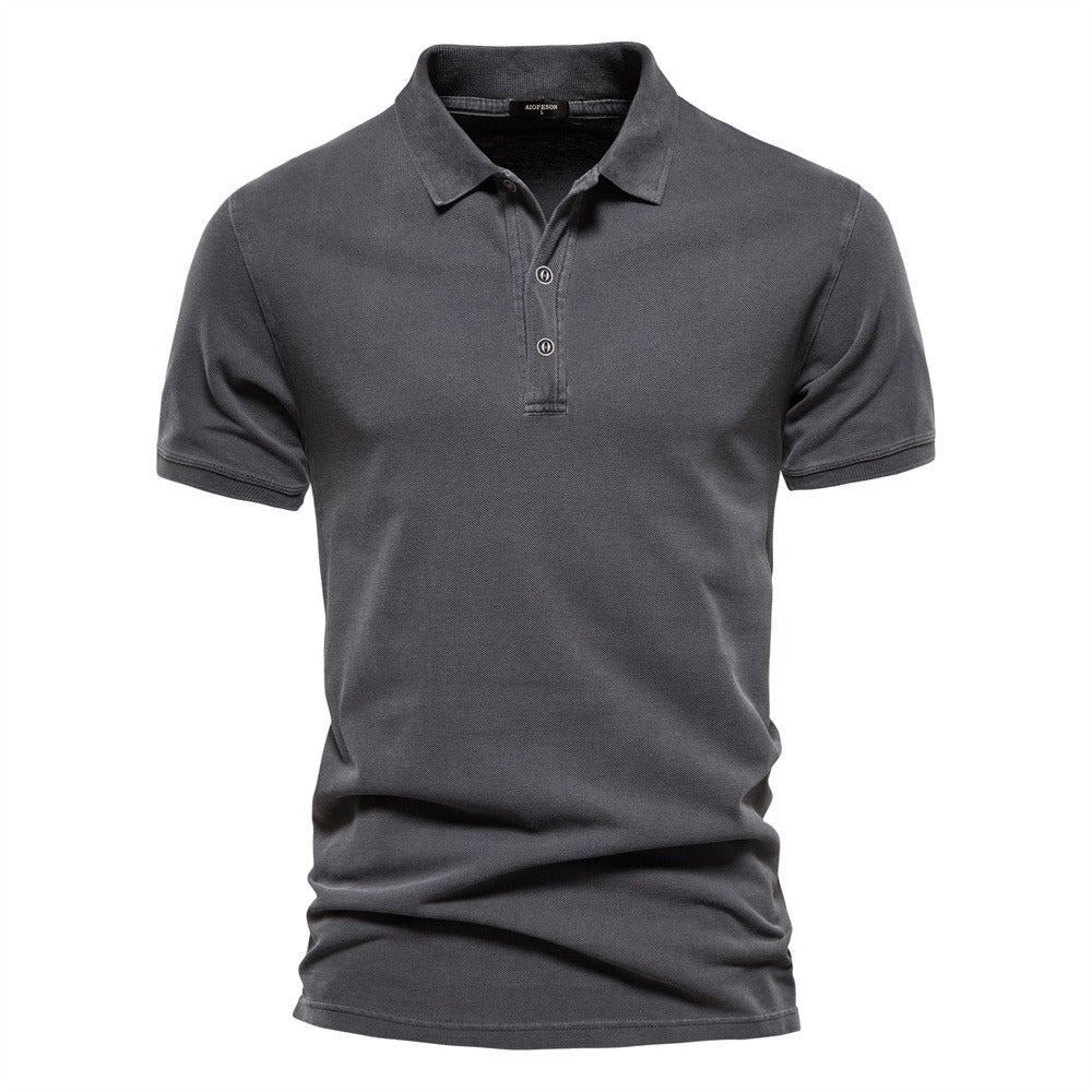 Men's Casual Solid Polo Shirt