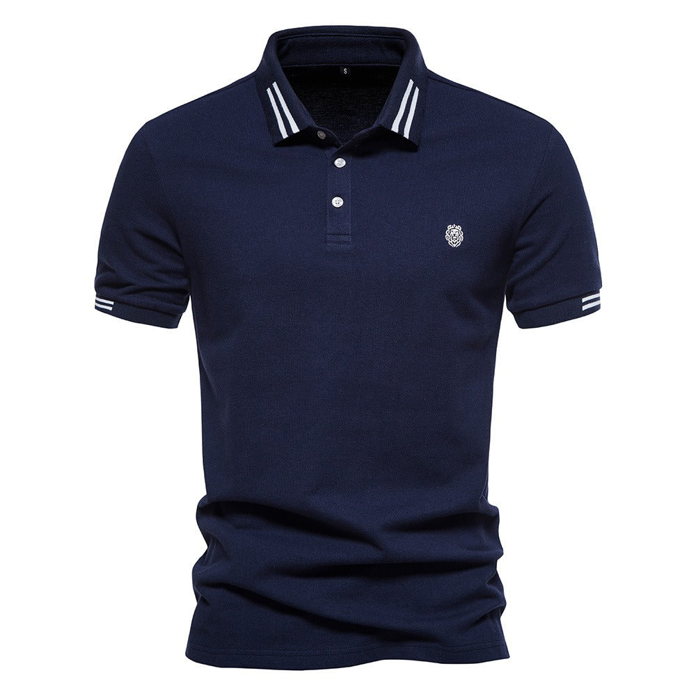 Men's Contrast Collar Polo Shirt