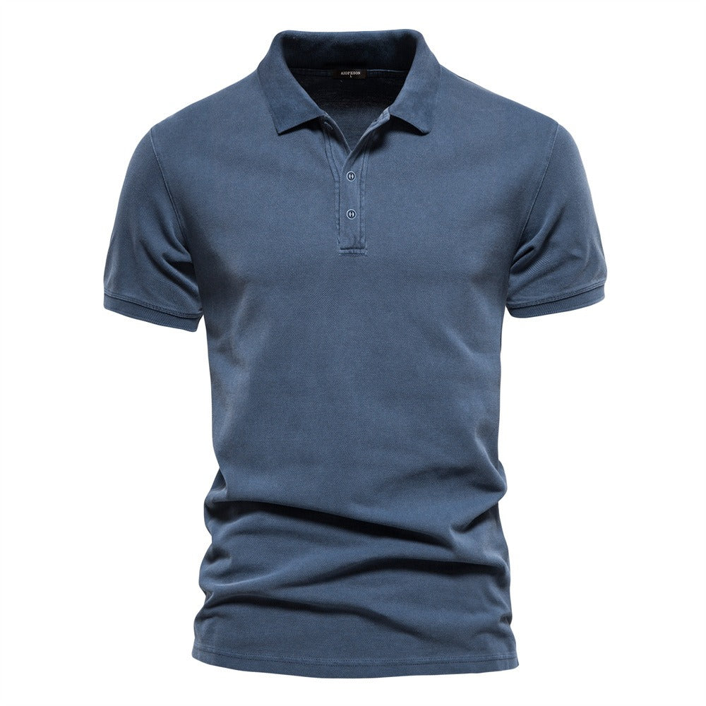 Men's Casual Solid Polo Shirt