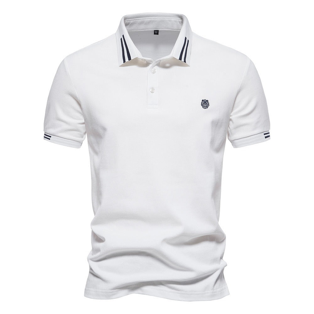 Men's Contrast Collar Polo Shirt