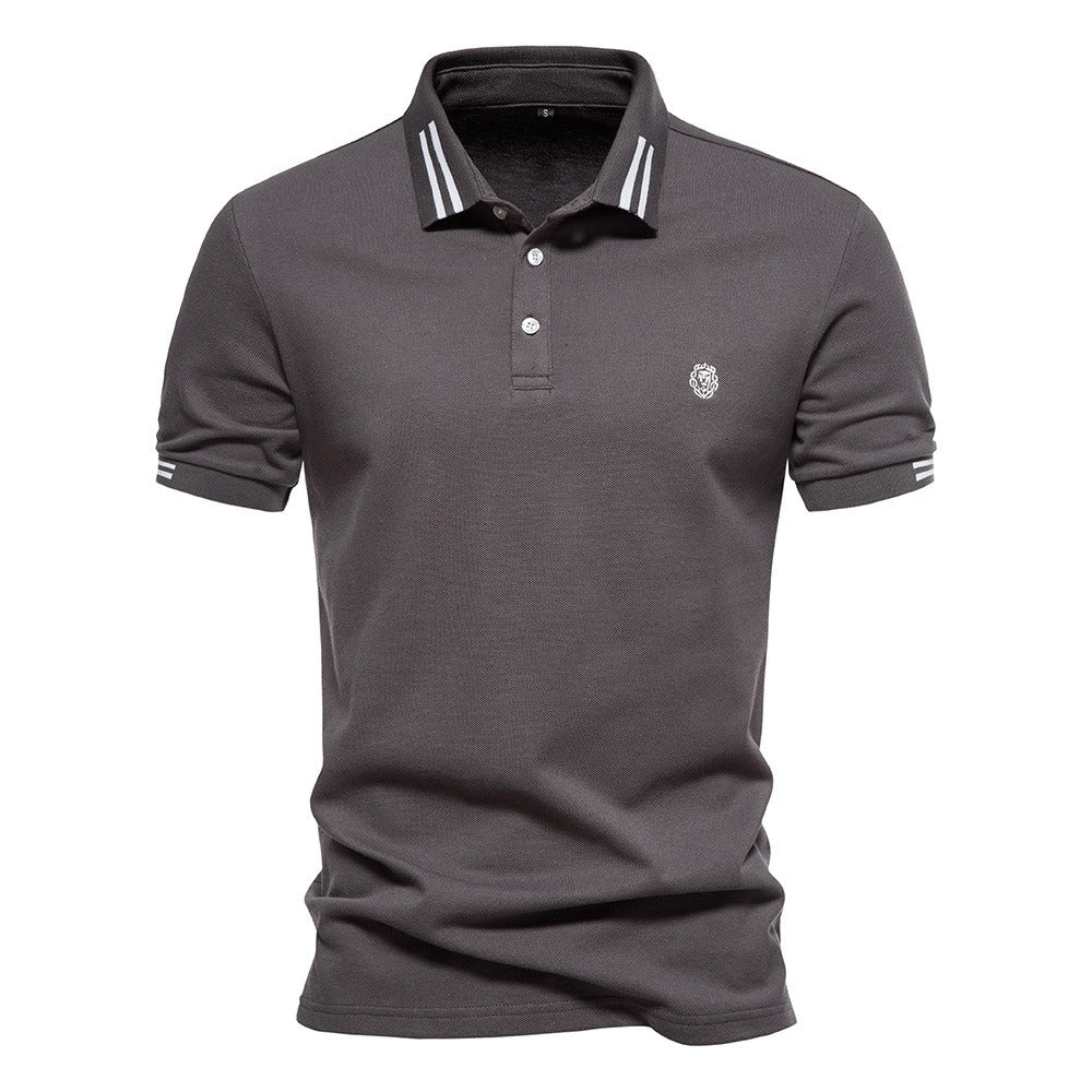 Men's Contrast Collar Polo Shirt