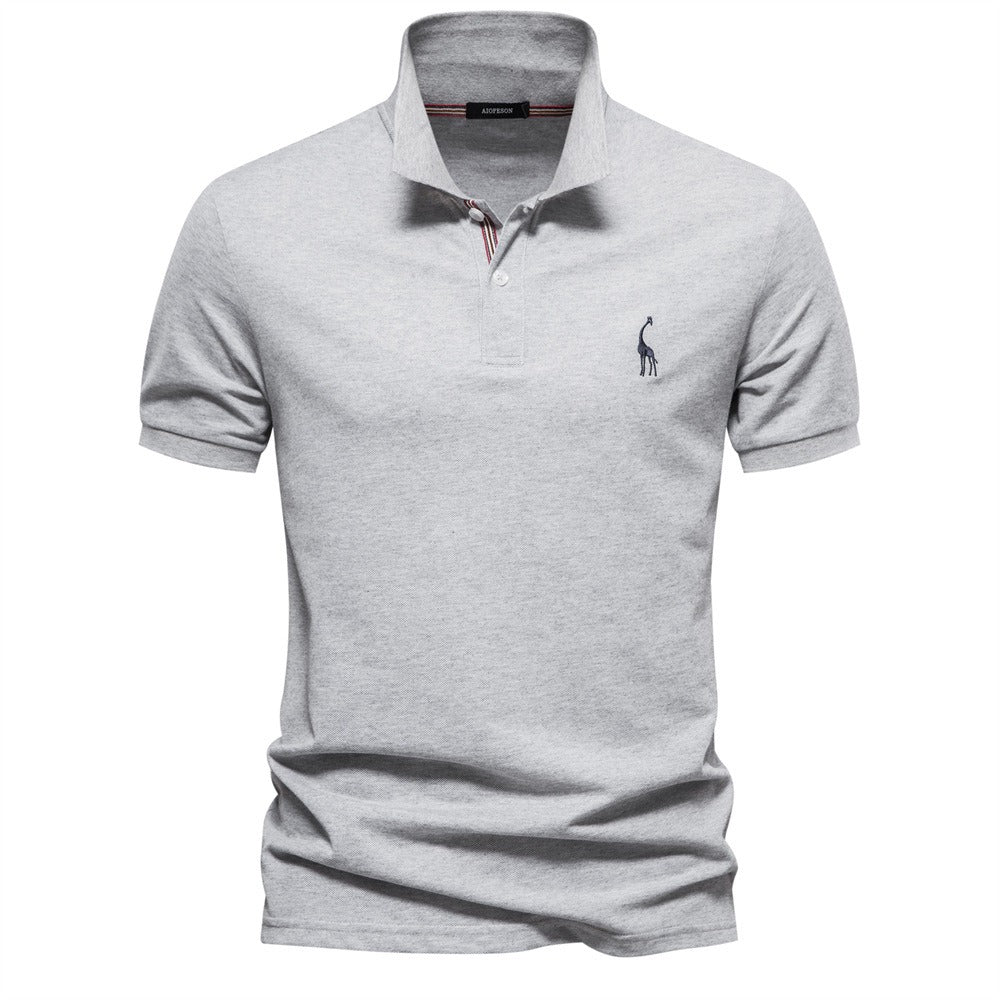 Men's Solid Short Sleeve Polo Shirt