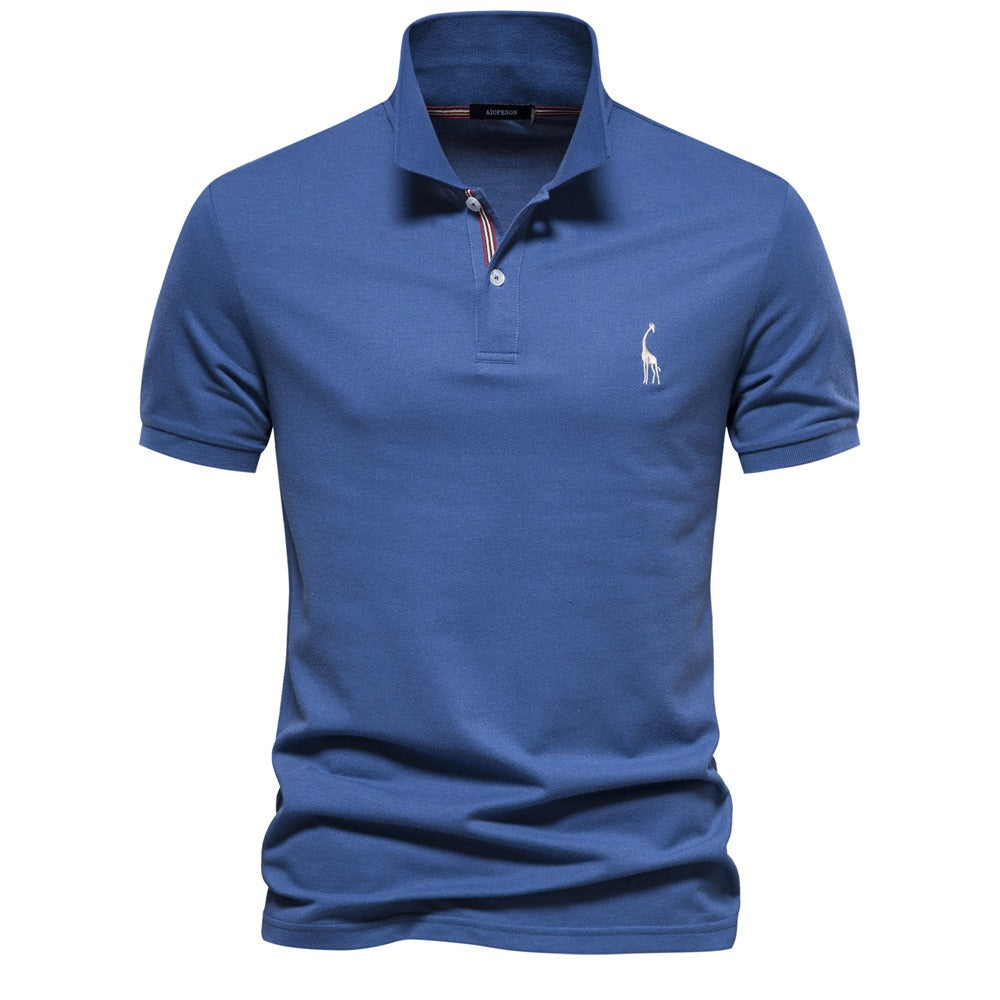 Men's Solid Short Sleeve Polo Shirt