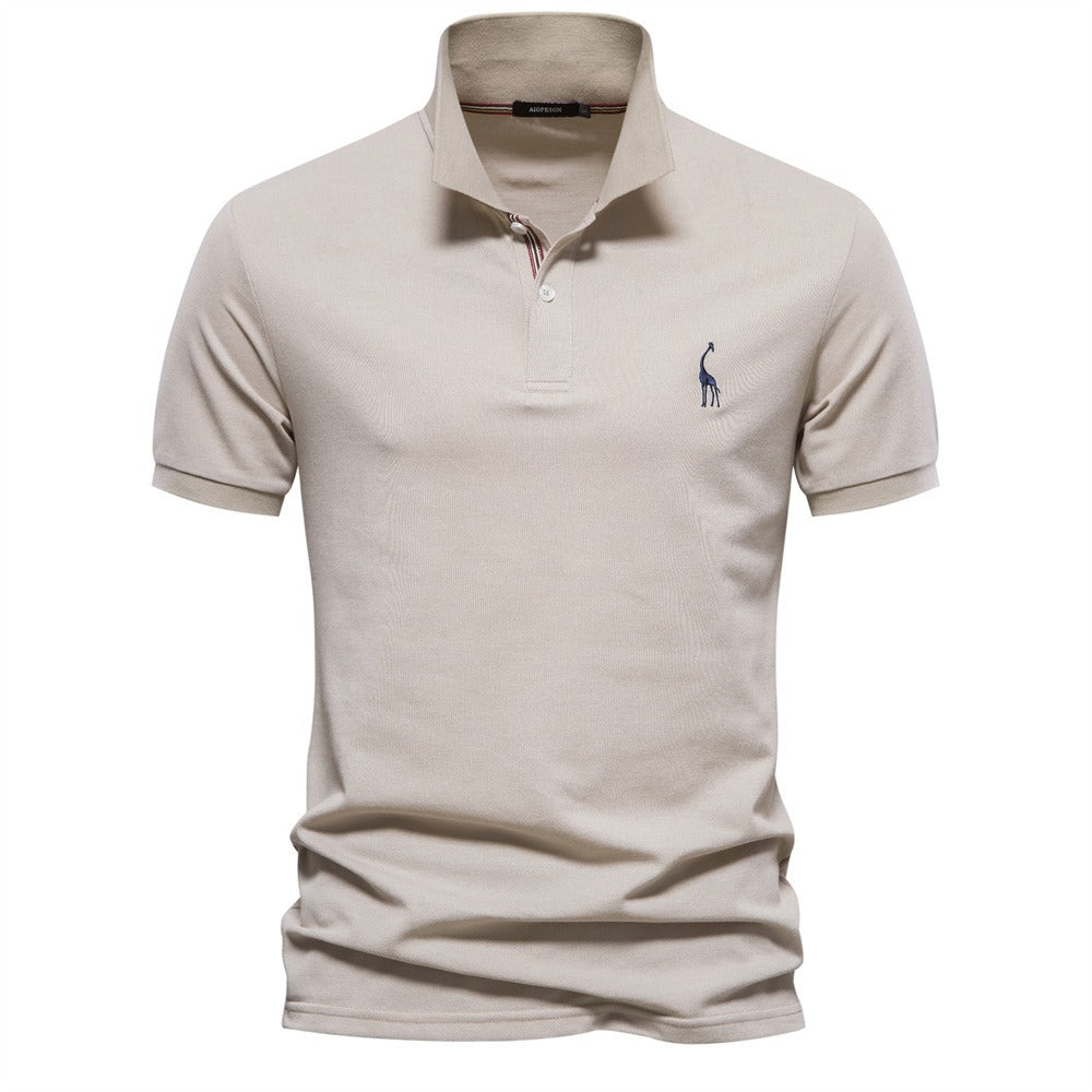 Men's Solid Short Sleeve Polo Shirt