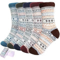 5 Pairs Women’s Cozy Fuzzy Socks – Warm Winter Sleep & Casual Socks