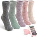 5 Pairs Women’s Cozy Fuzzy Socks – Warm Winter Gift