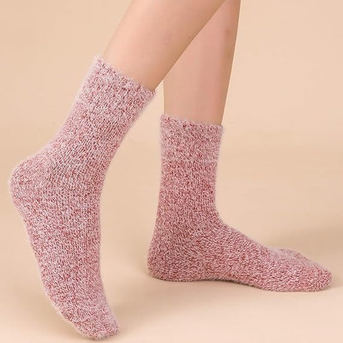 5 Pairs Women’s Knit Winter Socks – Soft, Warm, Cozy Home & Sleep