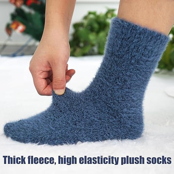 5 Pairs Women’s Cozy Fuzzy Socks – Warm, Comfortable, Casual Winter Socks