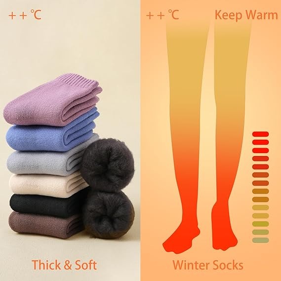 Women’s Warm Fleece Socks – Soft, Thick Thermal Socks